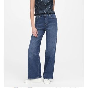 Banana Republic High Rise Wide Leg Jeans in Indigo